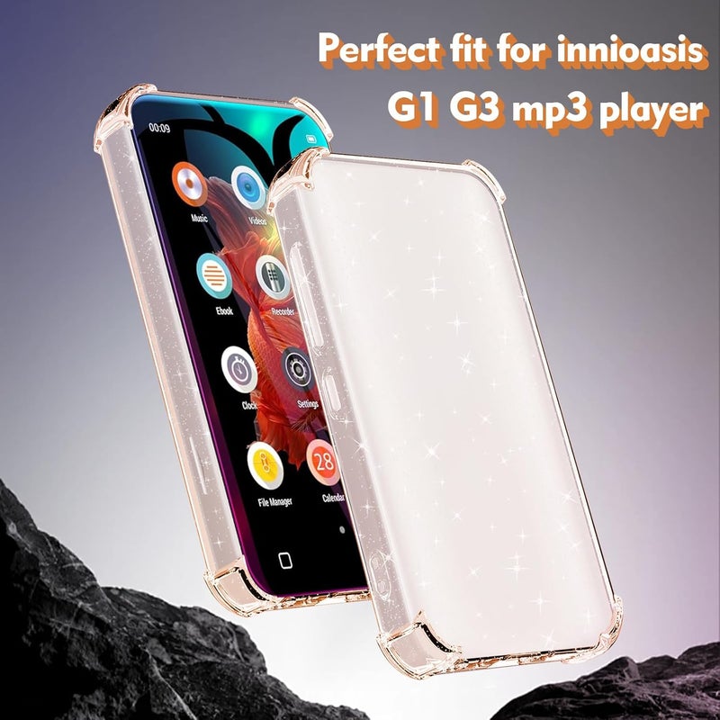 Aippdo Case for innioasis G1 G3 Mp3 Player,TPU Clear Cover for Mp3 Player Anti-Scratch Shock Absorption 4.0 inch Case Crystal Clear. - Image 2